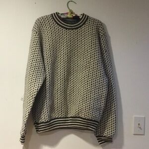 VINTAGE EUC LL BEAN MENS LARGE MADE IN NORWAY WOOL/RAYON BLEND